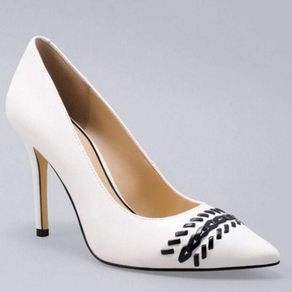 White House Black Market Olivia whipstitch heels
